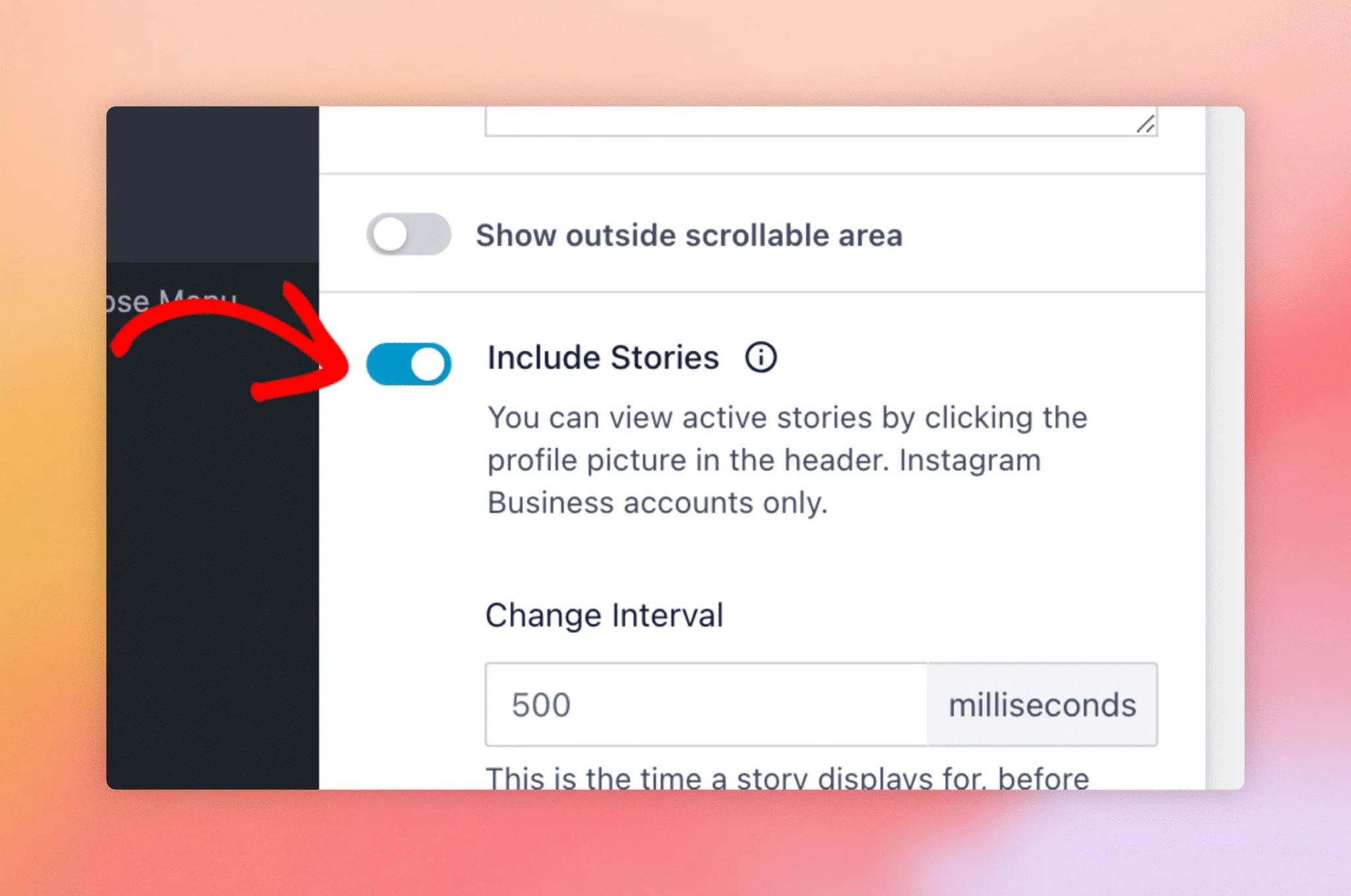 Cómo mostrar las historias de Instagram con Instagram Feed Pro — Paso 4