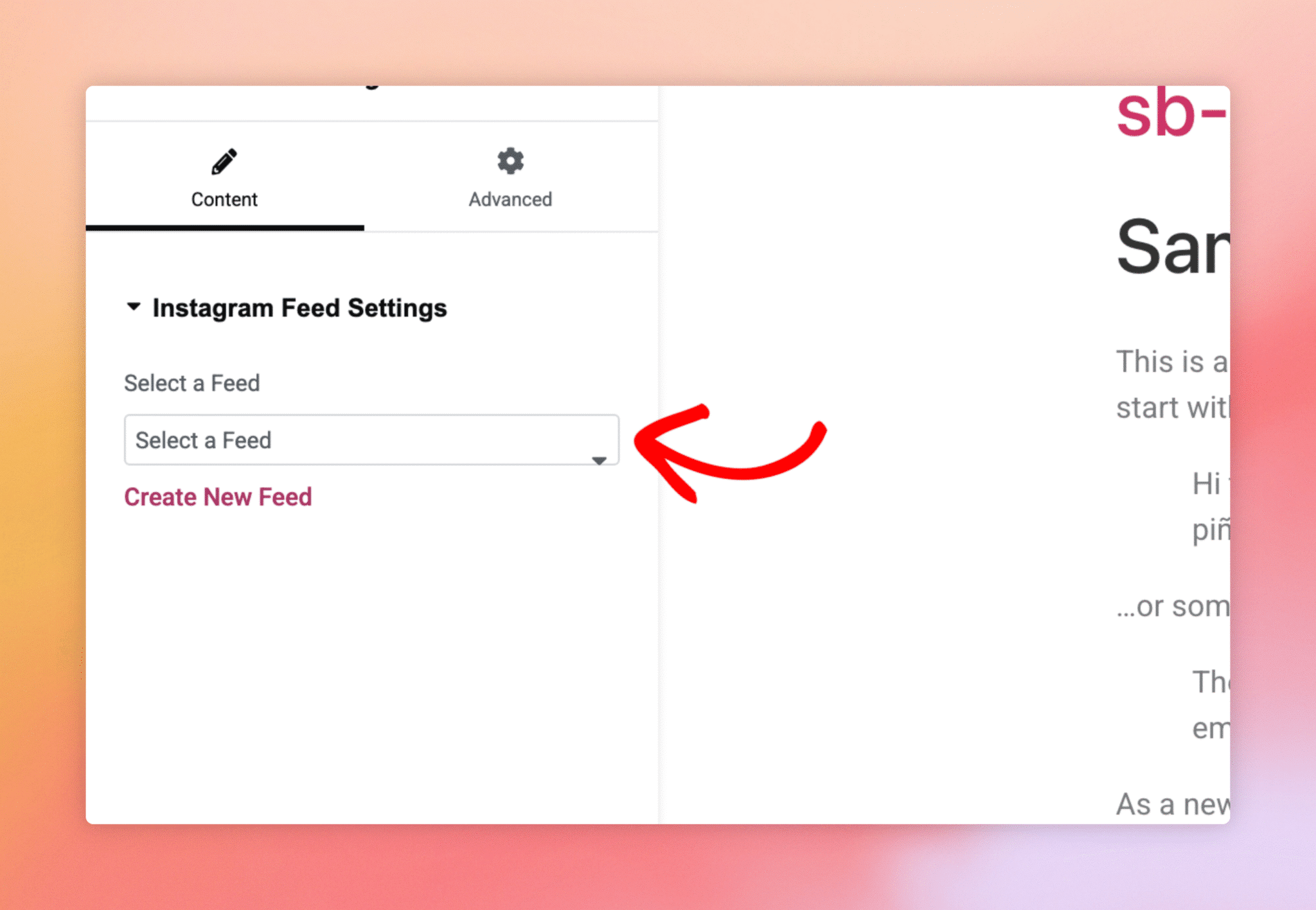 Embedding Instagram Feed Pro In Elementor — Step 3