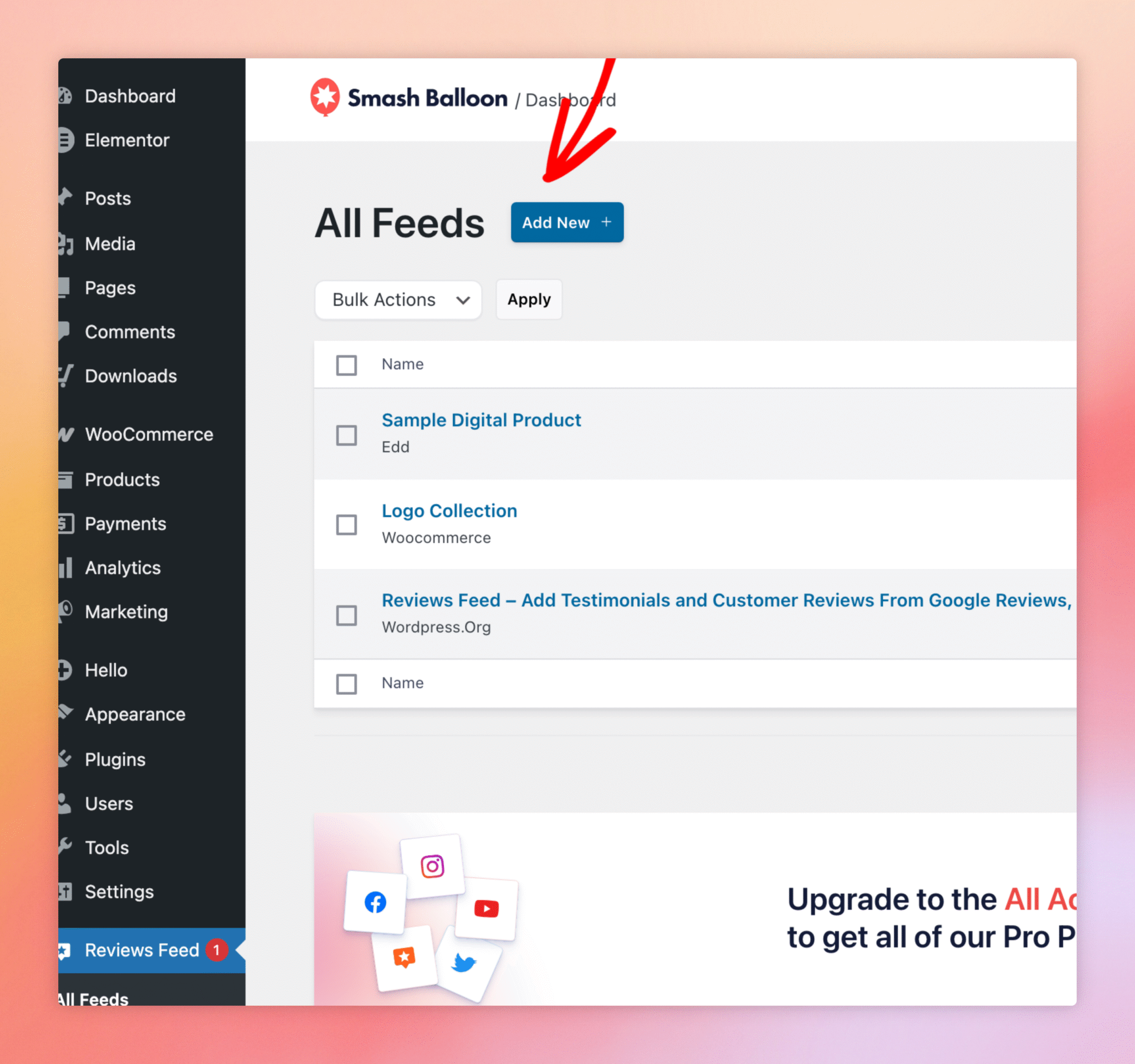 Displaying Easy Digital Downloads Reviews With Reviews Feed Pro — Step 1