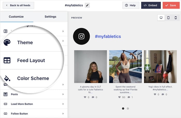 select feed layout option for ugc gallery - Smash Balloon select feed layout option for ugc gallery