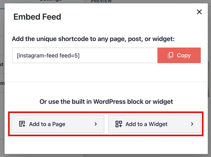 select embed option for instagram feed - Smash Balloon select embed option for instagram feed