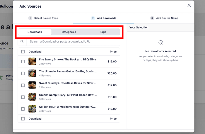 categorias ou etiquetas de downloads para o feed de comentários