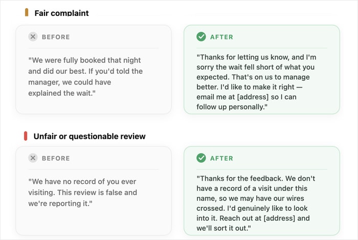 proper review responses for unfair and fair reviews - Smash Balloon proper review responses for unfair and fair reviews