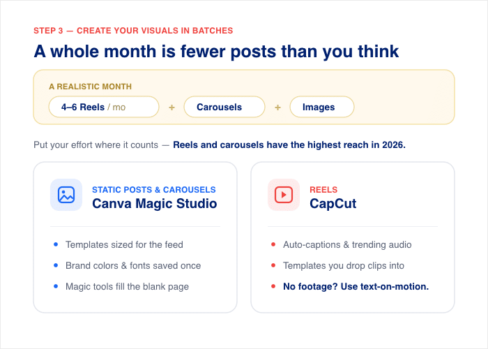 create visuals for instagram in batches