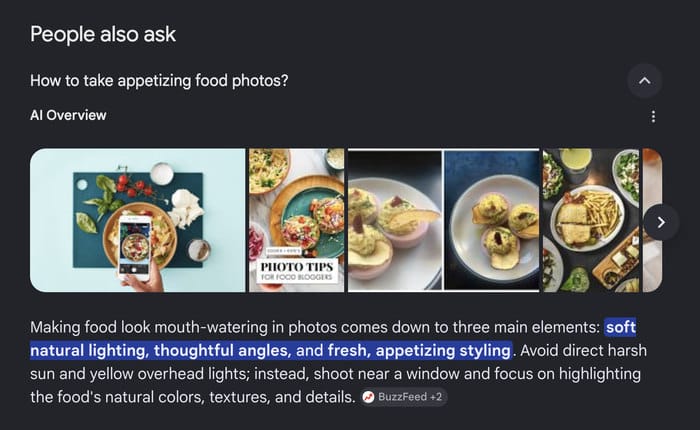 what google's paa says about food photography - Smash Balloon what google paa says about food photography