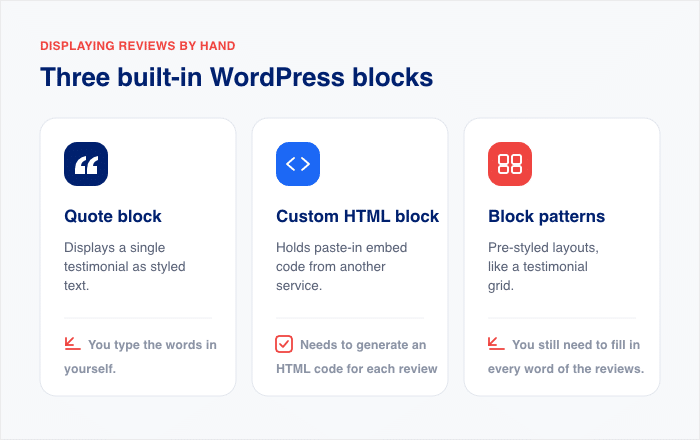 three ways of adding reviews to wordpress manually - Smash Balloon three ways of adding reviews to wordpress manually