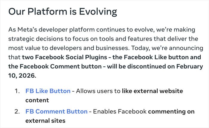 facebook discontinued plugins list - Smash Balloon facebook discontinued plugins list