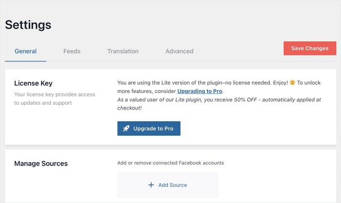 dashboard of the free smash balloon plugin - Smash Balloon dashboard of the free smash balloon plugin