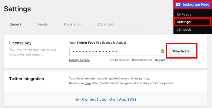 deactivate your staging site license key - Smash Balloon deactivate your staging site license key