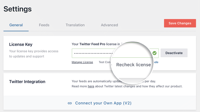 recheck license from your plugin settings - Smash Balloon recheck license from your plugin settings
