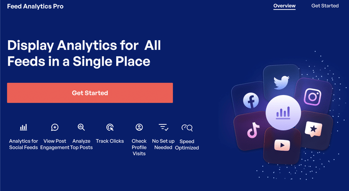 feed analytics pro homepage - Smash Balloon Startseite von Feed Analytics Pro