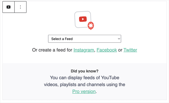 new gutenberg widget for smash balloon youtube feed pro plugin