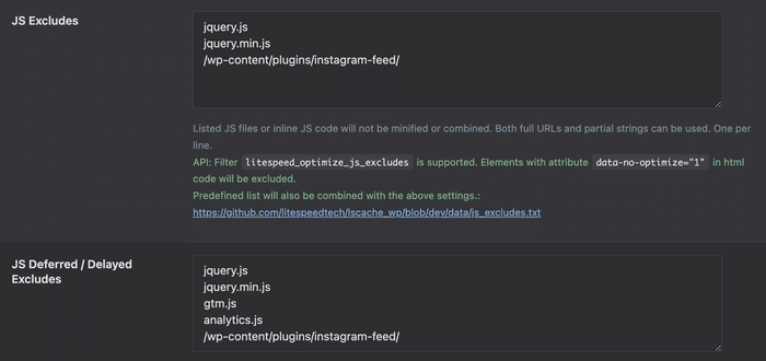 exclude instagrma feeds from cache plugin - Smash Balloon exclude instagram feeds from cache plugin