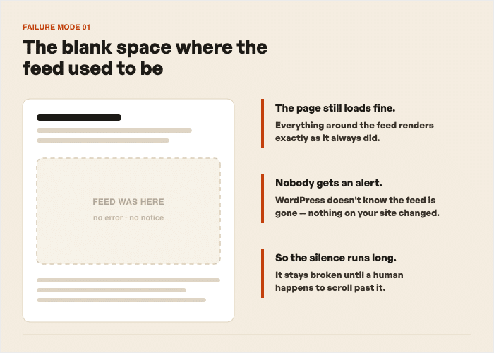 blank space instead of feed