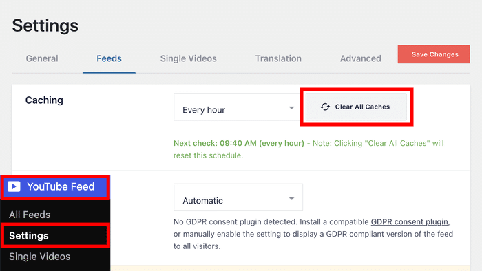 how to clear your youtube feed cache - Smash Balloon Comment vider le cache de votre fil d'actualité YouTube