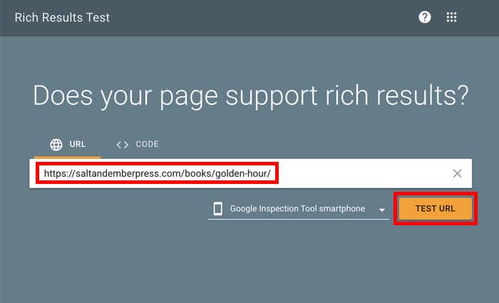 test your page to see if the rich snippets schema are processed