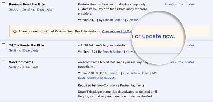 update reviews feed pro to the latest version - Smash Balloon update reviews feed pro to the latest version