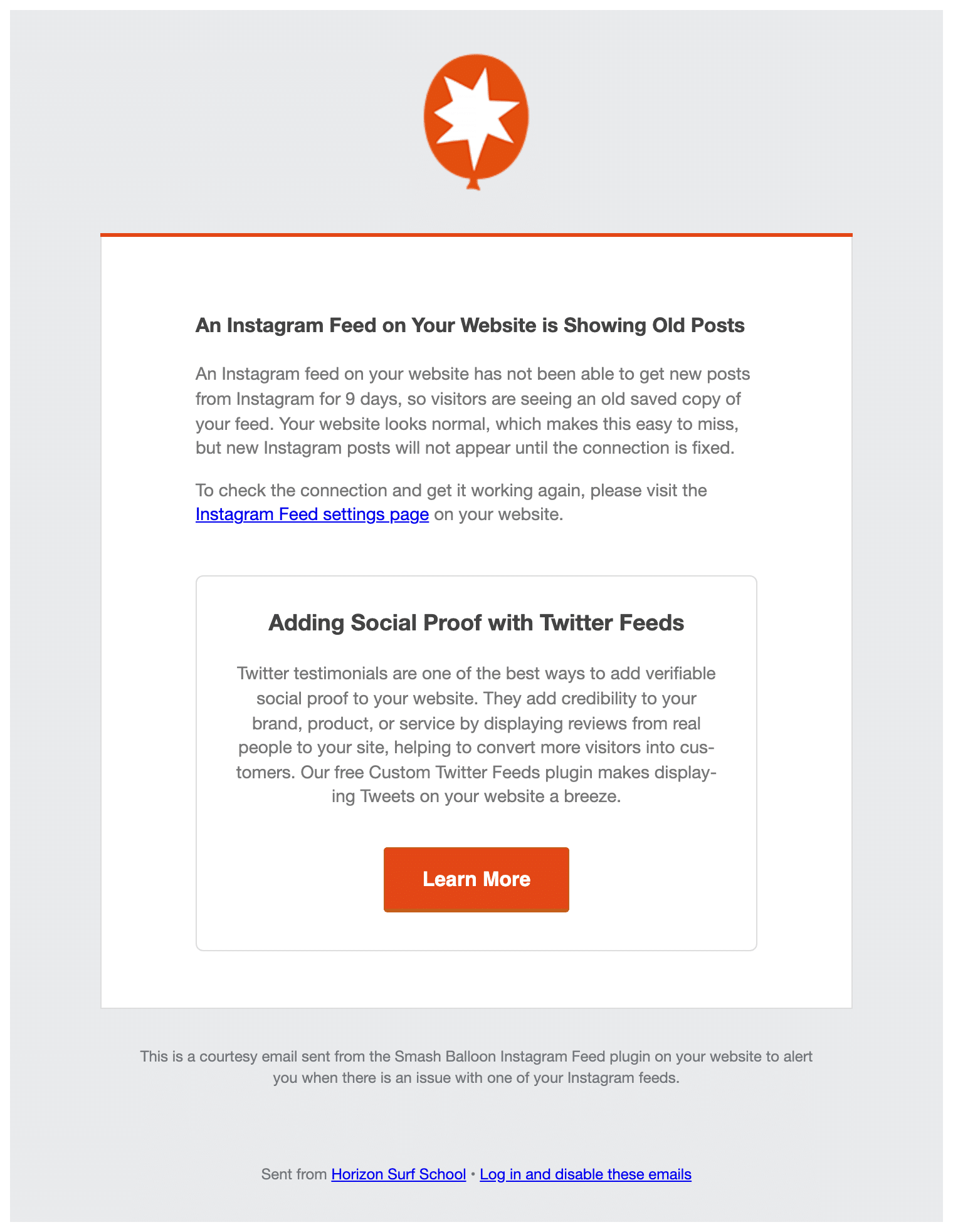 ig-6130-weekly-email-report-1 - Smash Balloon Informe por correo electrónico sobre el feed de Instagram con el título: «Un feed de Instagram en tu página web muestra publicaciones antiguas»