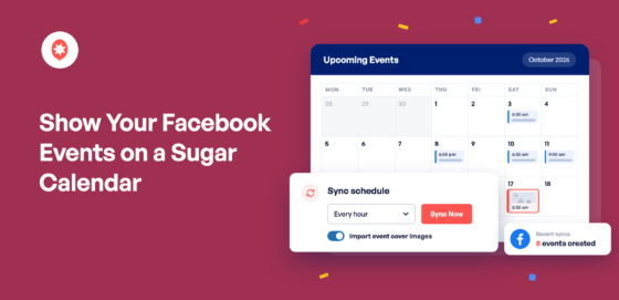 show your facebook events on a sugar calendar - Smash Balloon