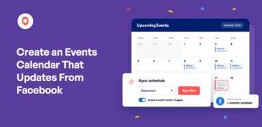 Erstellen Sie einen Veranstaltungskalender, der sich automatisch über Facebook aktualisiert – mit einem WordPress-Kalender, in dem die Facebook-Veranstaltungen synchronisiert werden, und einer auf stündliche Intervalle eingestellten „Events Sync“-Einstellung